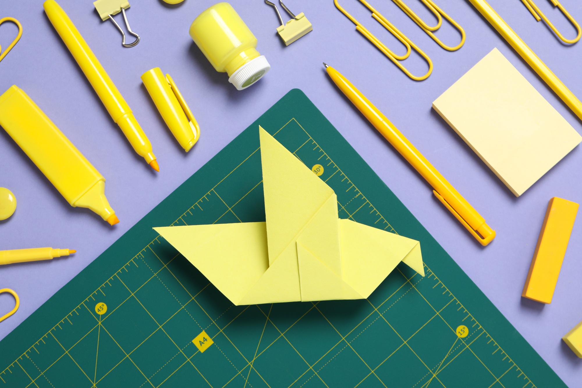 Accessory for creativity - cutting mat, creativity tools concept
